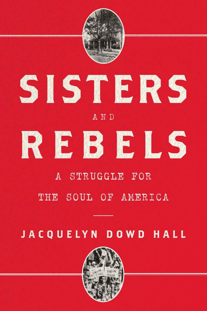 This is the dust jacket of Sisters and Rebels. It's mostly red with white lettering.