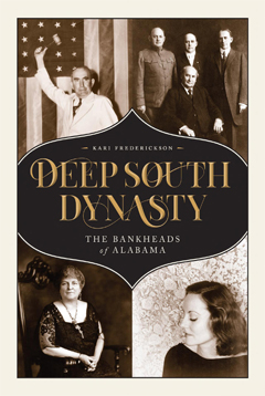 Dust jacket for Deep South Dynasty. Shows four different members of the Bankhead family.