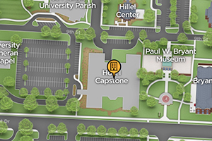 Illustrated map of the Hotel Capstone area.
