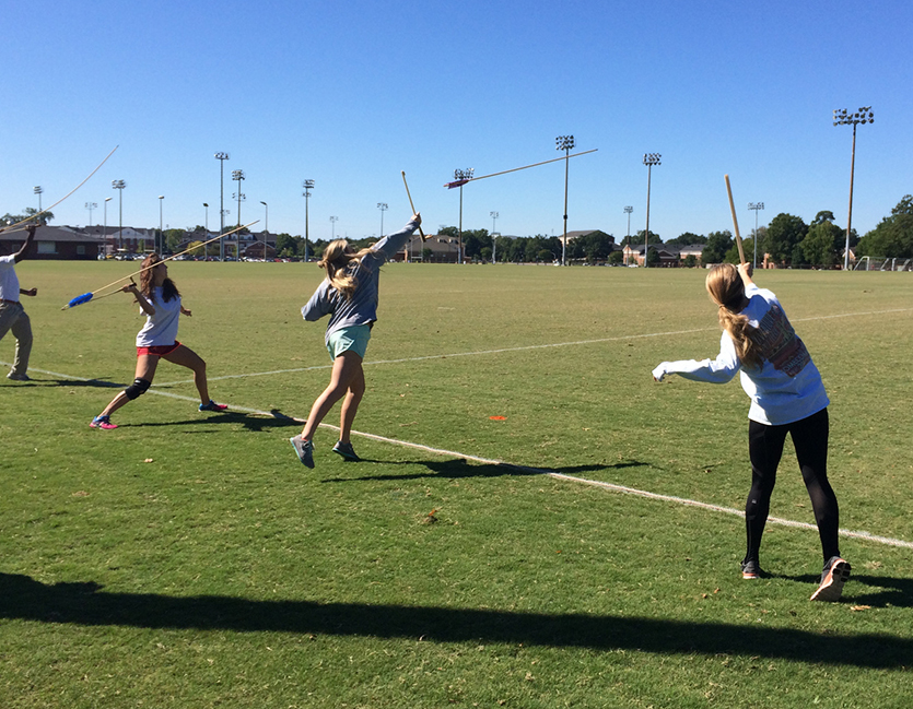 HY 111 Students Experiment with the atlatl