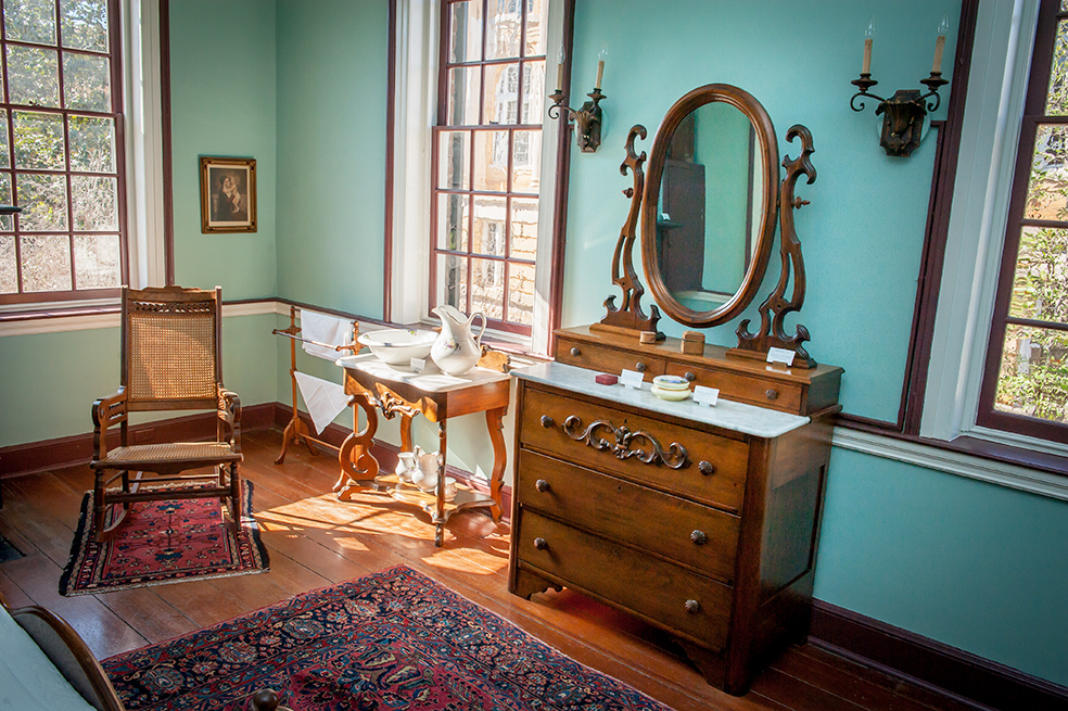 Image of furniture inside the Gorgas House.