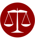 Legal history icon showing the scales of justice