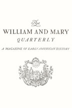 Image of the cover page for the William & Mary Quarterly