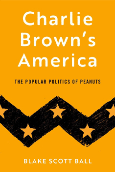 Yellow cover with zigzag black line identical to Charlie Brown's sweater.