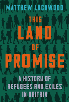 Cover for This Land of Promise. Green background with orange type lettering.